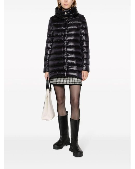 Herno Ameli Midi Down Jacket in het Black
