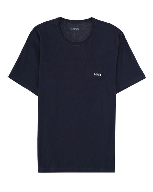 Boss Blue T Shirt Con Logo
