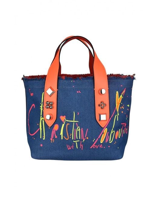 Christian Louboutin Blue Frangibus Small Tote Bag