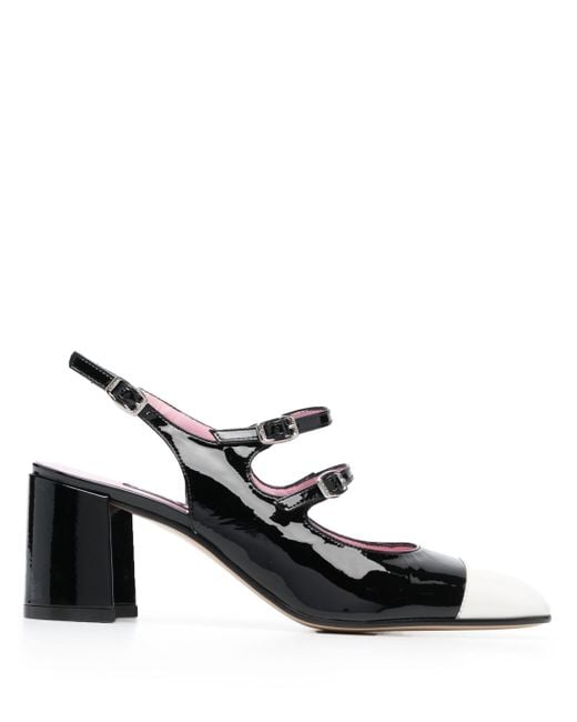 CAREL PARIS Black Ivory Patent Leather T-S Papaya03