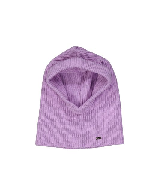 Herno Purple Wool Balaclava Hat