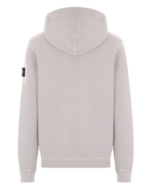 Stone Island Gray Compass Hoodie for men