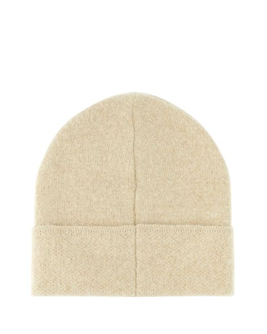 By Far Natural Off Logo Beanie Hat