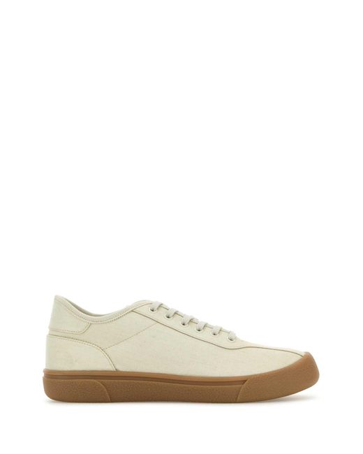 The Row White Sand Canvas Sneakers