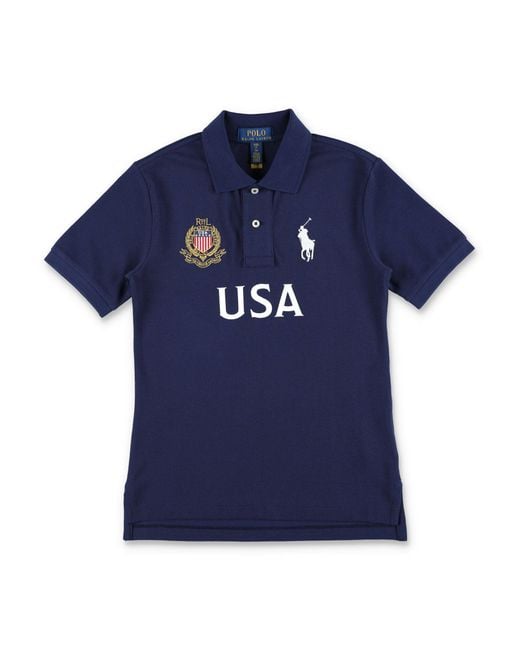 Polo Ralph Lauren Blue Classic Polo For Boys