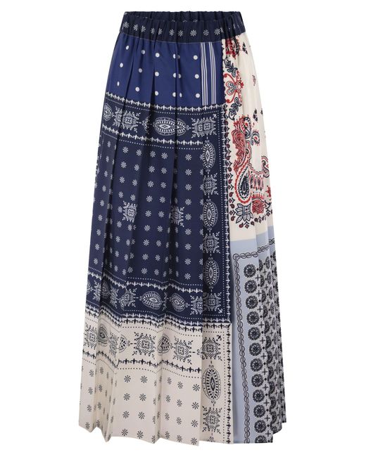 Weekend by Maxmara Blue Wochenende Max Mara Luna gedruckter Twillrock