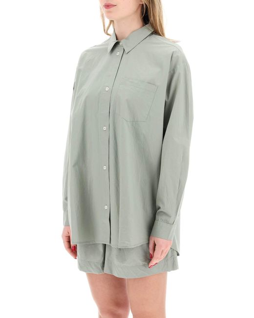 "Camisa de algodón orgánico de gran tamaño Edgar Skall Studio de color Green