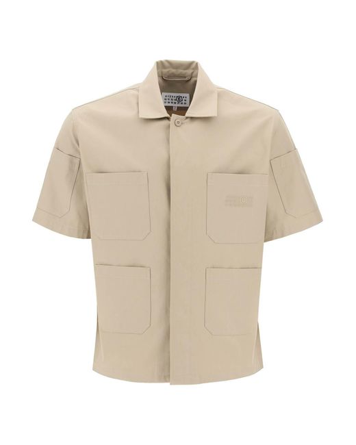 MM6 by Maison Martin Margiela Natural Cotton Bowling Shirt For