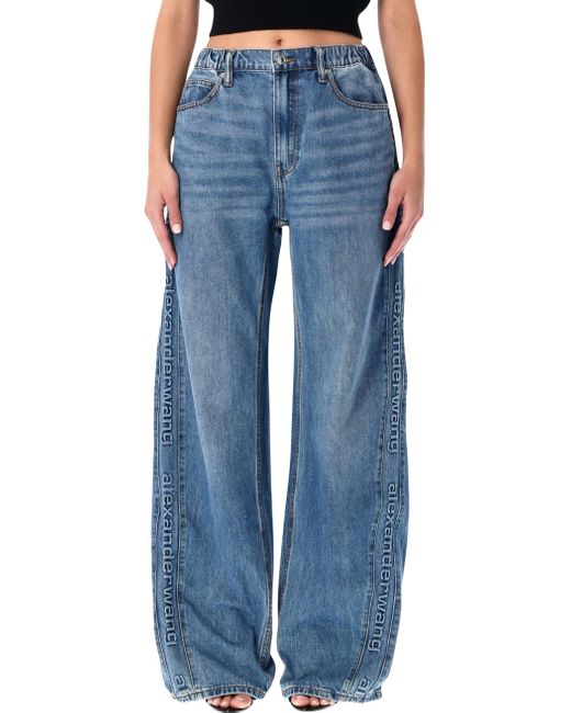 Alexander Wang Blue Balloon Jogger Jeans With Logo
