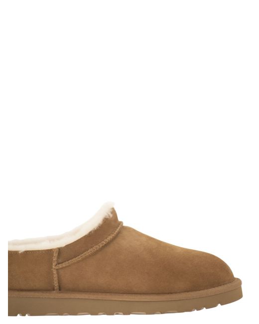 Ugg Brown Classic Micro Low Suede Ankle Boot for men