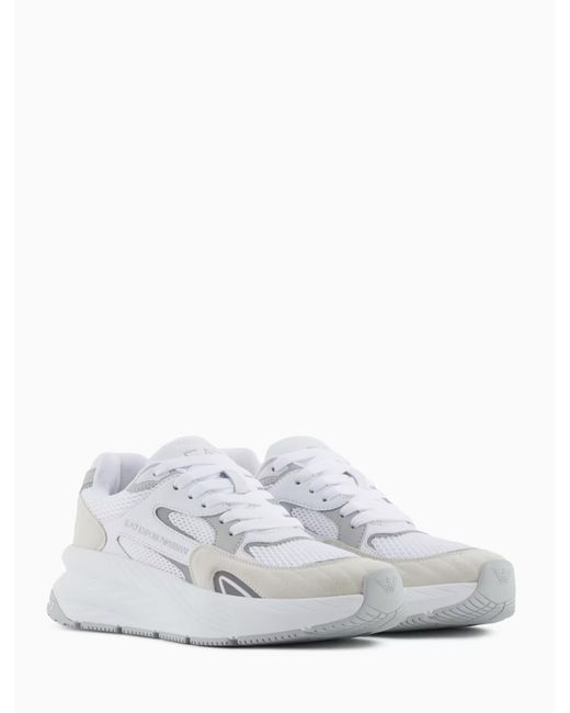 EA7 White Flat Shoes