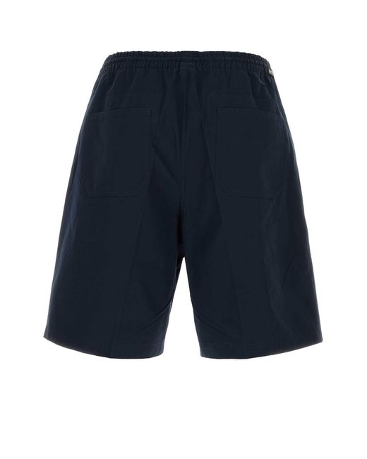 Prada Dark Blue Poplin Bermuda Shorts for men