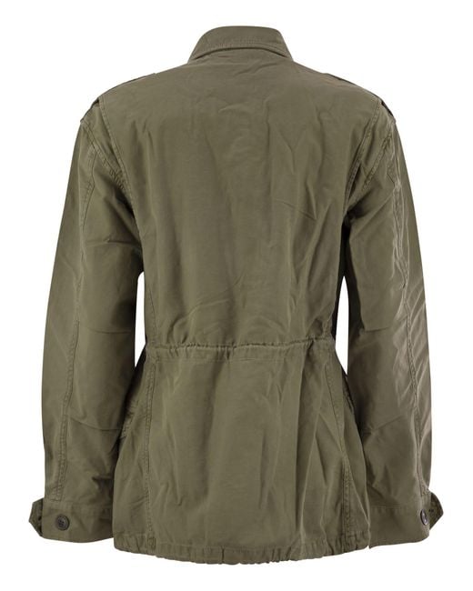 Polo Ralph Lauren Green Cotton Twill Military Jacket