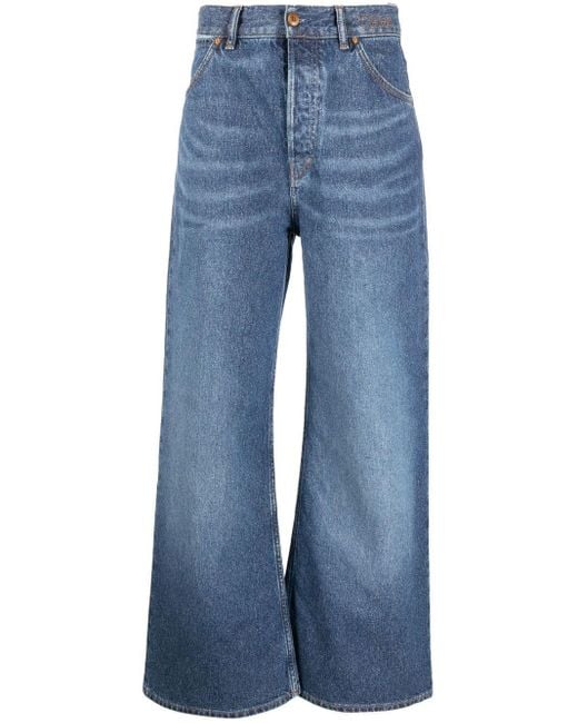 Chloé Blue Wide Leg Denim Jeans
