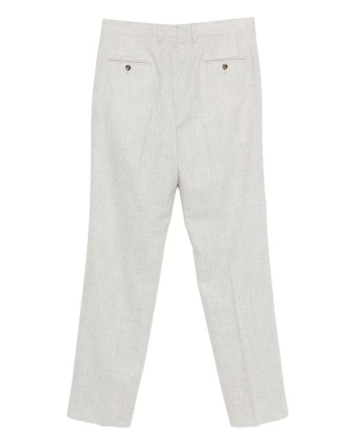 Lardini White Flannel Pants for men