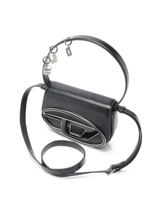 DIESEL Black 1Dr Leather Shoulder Bag