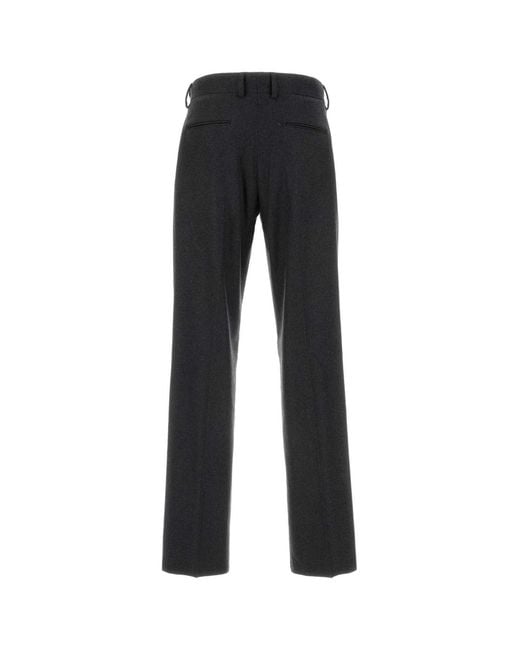 Fendi Black Dark Stretch Cashmere Pant for men