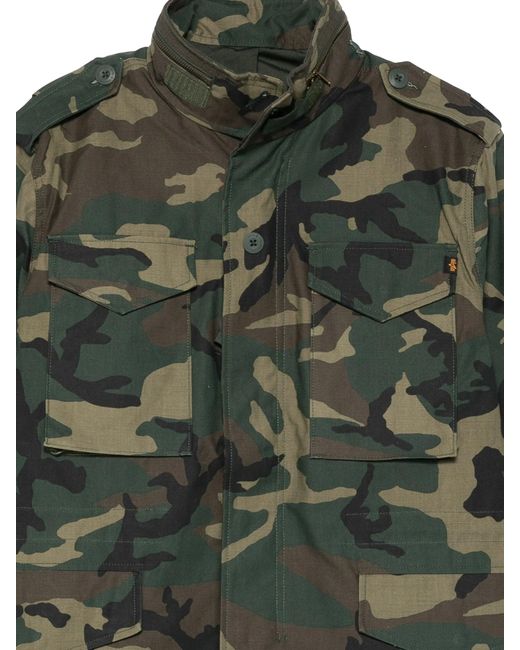 Alpha Industries Green Studio M 65 Camo Field Jacket for men