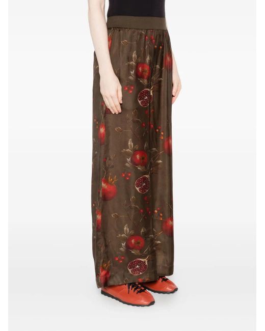 Uma Wang Multicolor Pomegranate Print Pants