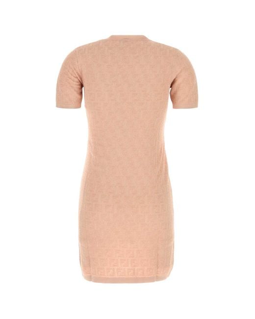 Fendi Pink Ff Cotton Dress