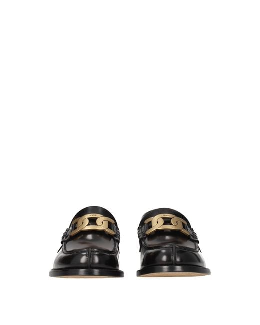 Tod's Black Moccasins Leather