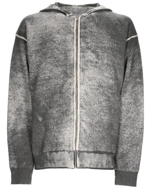 AMISH Gray Maglia Con Zip for men