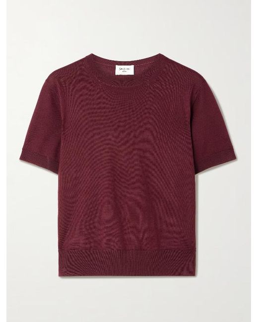 Saint Laurent Topcol Rond in het Red