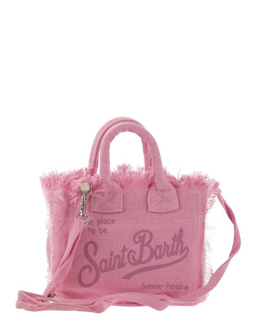Mc2 Saint Barth Pink Linen Mini Vanity Bag