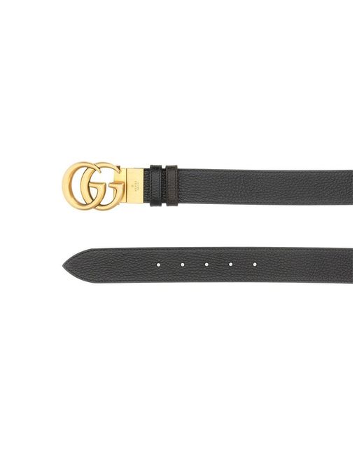 Gucci White Reversible Belt With Double G Buckle for men