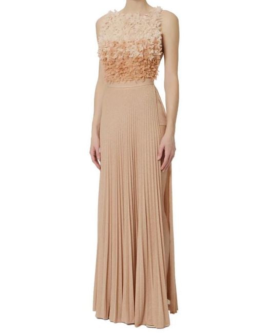 Elisabetta Franchi Natural Carpet Dress