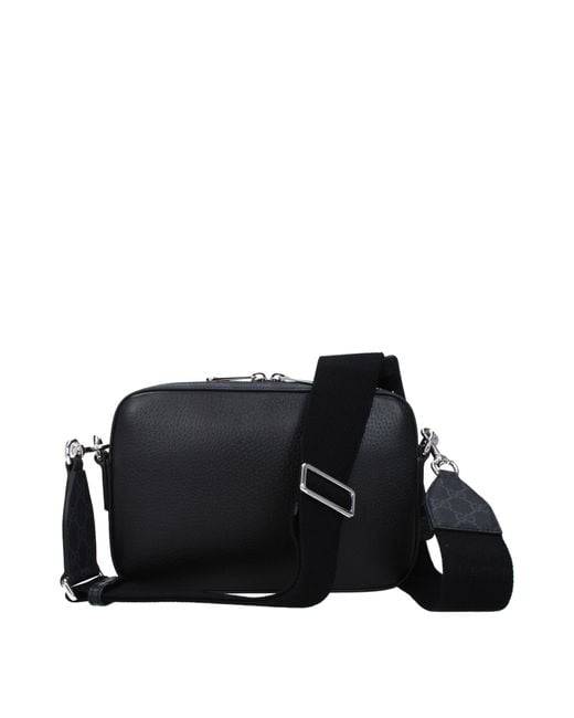 Gucci Umhängetaschen Männer Leder schwarz/Silber in Black für Herren