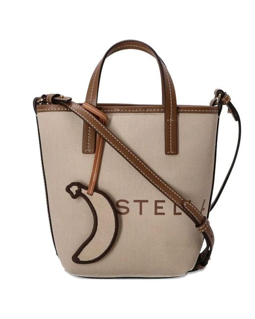 Stella McCartney Natural Stella Mc Cartney Bucket Bag Eco Canvas