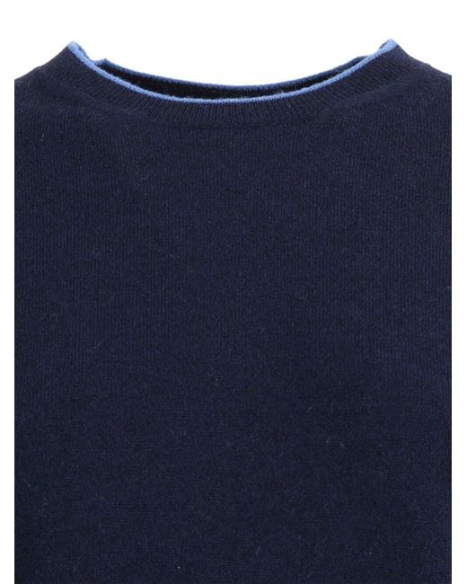 Kangra Cashmere Blue Round With Contrasted Borders
