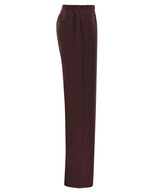 Dondup Purple Jogginghose mit weitem Bein und Logo