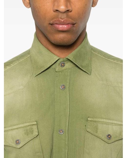 Sartorio Napoli Green Texas Shirt With Pocket