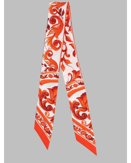 Dolce & Gabbana Red Elegant Foulard Scarf