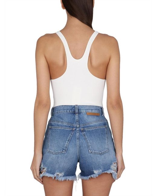 Stella McCartney Blue Compact Knit Bodysuit