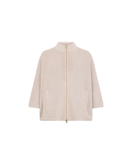 Herno Oversized Gebreid Vest in het Natural