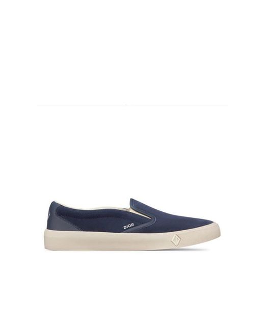 Dior Leder -Slip an Turnschuhen in Blue für Herren
