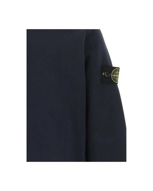 Stone Island Black Felpa Con Logo "Patch"