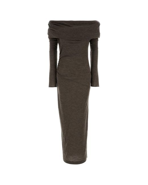 Entire studios Black Bound Midi Wool Pinecone