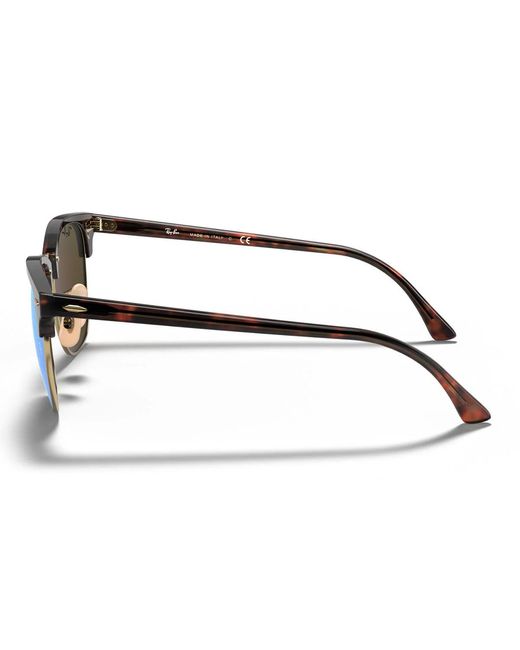 Ray-Ban Blue Sonnenbrille Rb3016 114517 Clubmaster Braun/Blau verspiegelt Unisex
