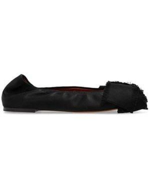 Lanvin Black Ballerina mit Bug
