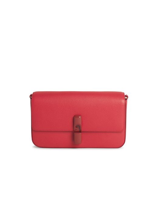 Furla 'iride' Kleine Rode Leer Crossbody Tas in het Red