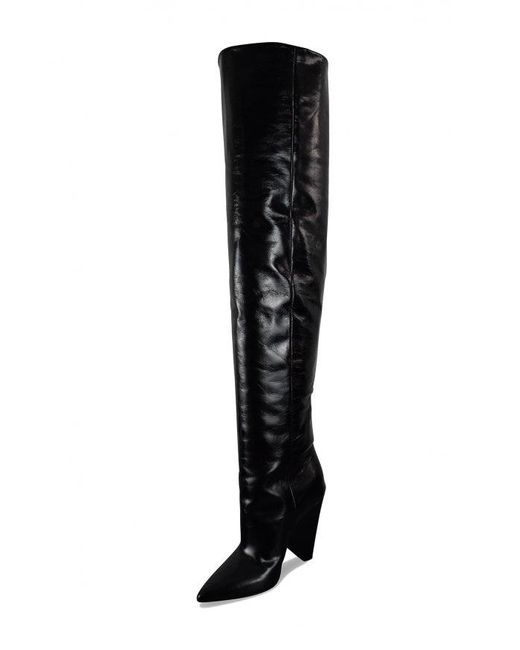 Saint Laurent Black Niki 105 Over-The-Knee Boots
