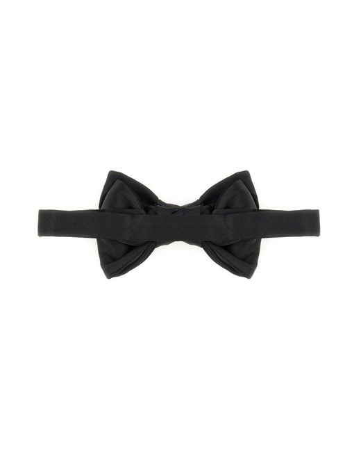 Tom Ford Black Satin Bow Tie for men