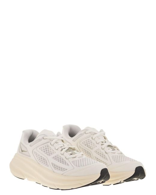 Hoka One One White Clifton One9 Sneakers