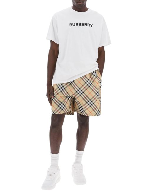 Burberry Natural Karierte Bermuda -Shorts