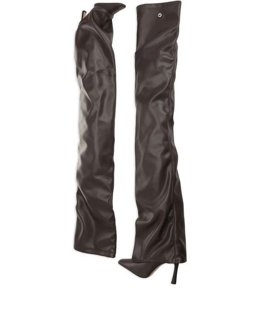 The Attico Black 'Robin Otk' Thigh High 95Mm for men