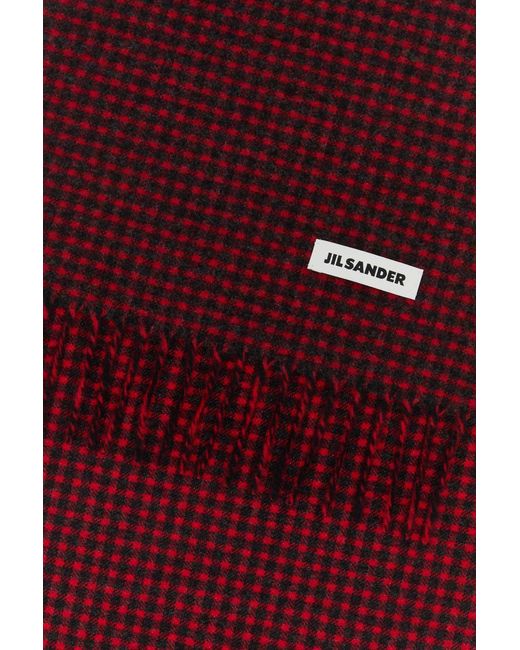 Jil Sander Embroidered Wool Scarf